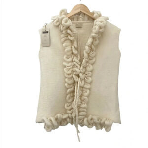 Hand Crafted Nuno Felted Boiled Wool Vest NWT